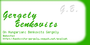 gergely benkovits business card